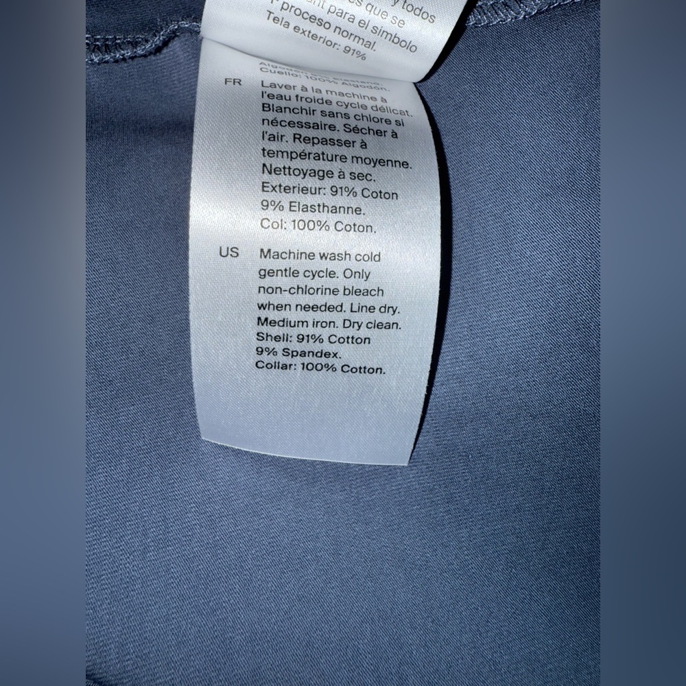 COS Steel Blue Asymmetric Flow Ruched Stretch Cotton Jersey T-Shirt Midi Dress L - Picture 13 of 13